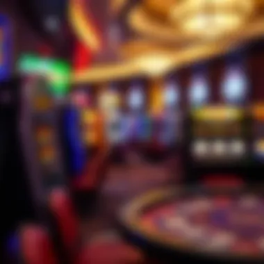 Diverse Gaming Experience Inside the Casino Inside view of the gaming floor filled with diverse gaming options