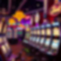 Exciting slot machine display in Atlantic City casino