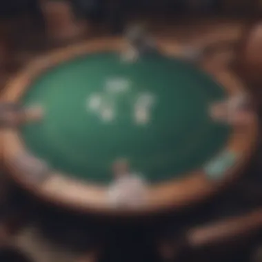 A strategic overview of a poker table layout