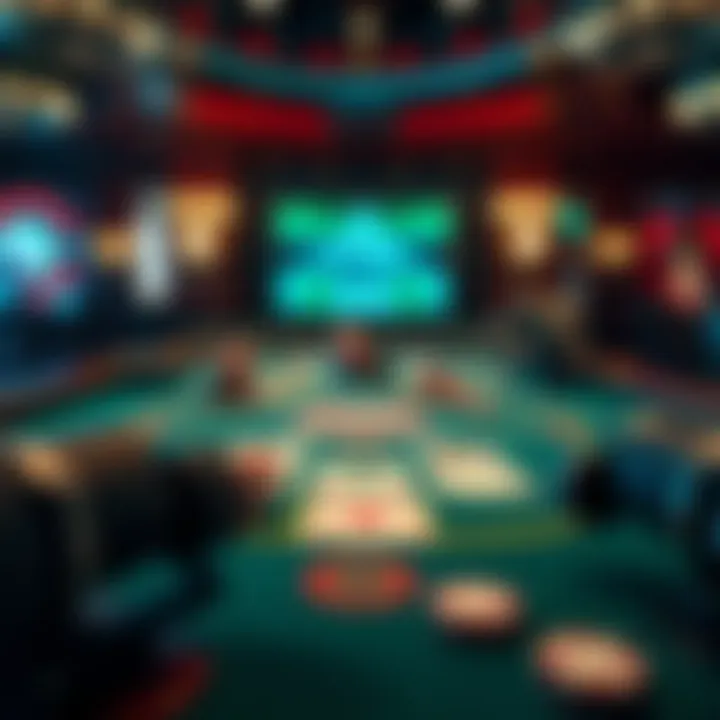 Casino Card Table Dynamics Intricate design of a casino card table showcasing gameplay