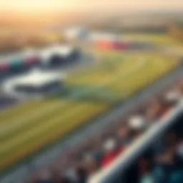 Aerial view of Aintree Racecourse during the Grand National