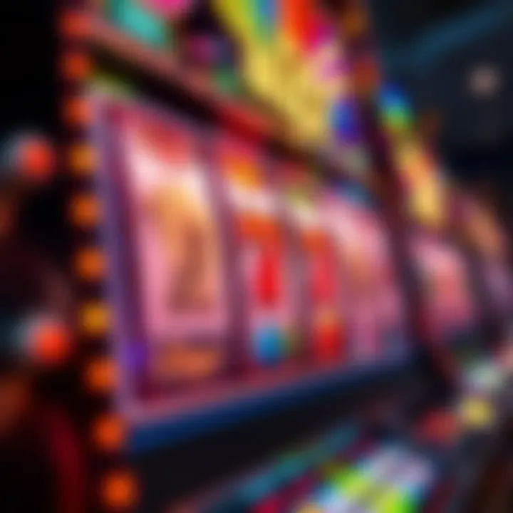 Gameplay Mechanics of Blitz Slot Close-up of the gameplay interface on the Blitz Slot Machine highlighting symbols and features
