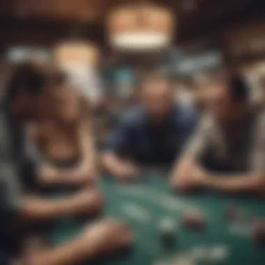 Poker room showcasing players engaged in a game