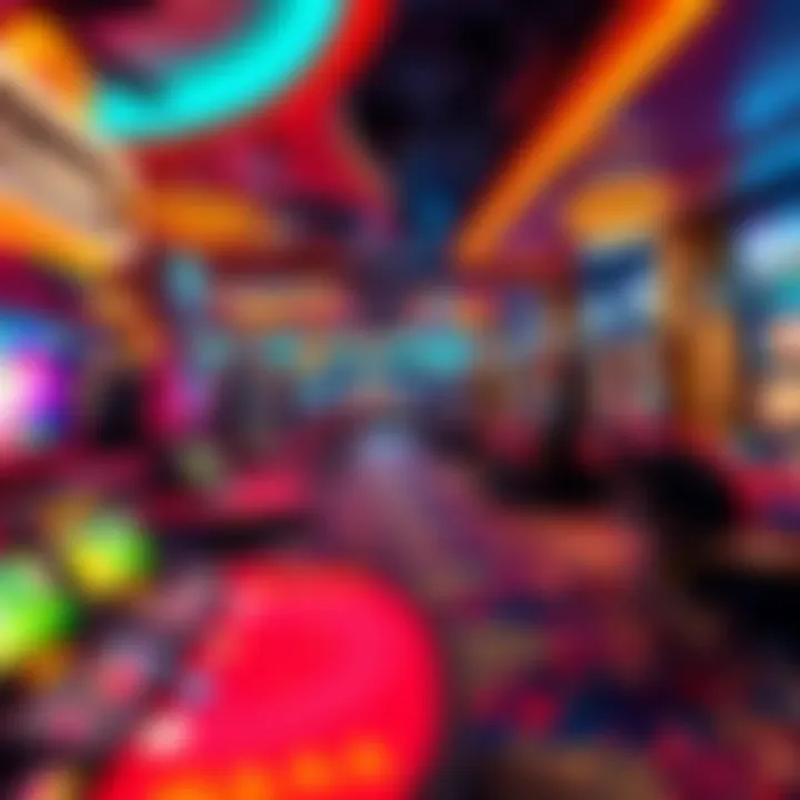 Excitement Awaits on the Casino Floor Vibrant casino floor filled with gaming tables and electronic machines