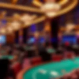 Elegant layout of the casino area on Allure of the Seas