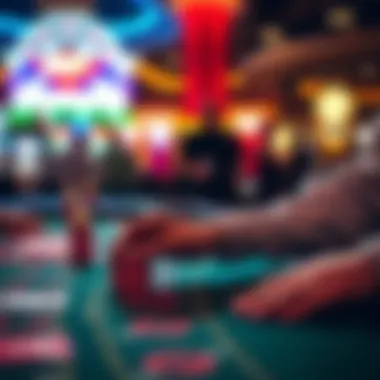 Hands placing bets at a blackjack table in Coconut Creek Casino