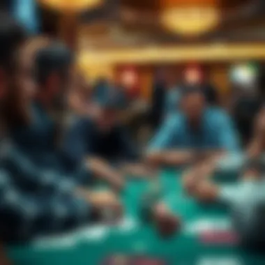 Community Interaction in Choctaw Poker Scene Engaged players enjoying a game at Choctaw Durant, highlighting community interaction