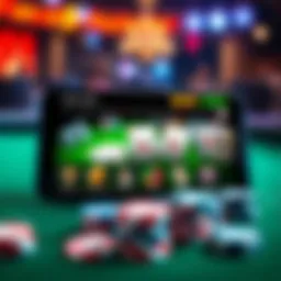 An engaging layout of a poker app showcasing various learning modules.