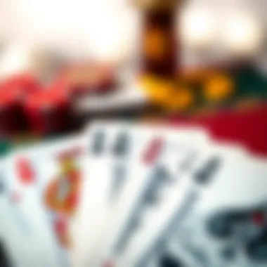 Close-up of a deck of playing cards with intricate designs