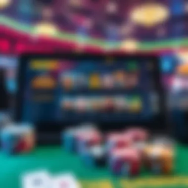 Online Casino Interface An online casino interface showcasing various games and betting options
