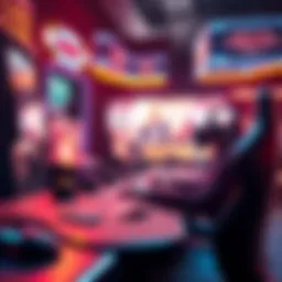 A futuristic virtual reality gaming setup with immersive technology