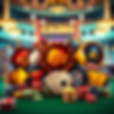 A collage of various casino game icons showcasing diversity