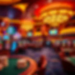 A stunning view of a prominent casino in West Virginia showcasing its vibrant atmosphere