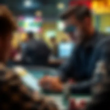 Informed Betting Decisions A bettor analyzing statistics and data for informed decisions