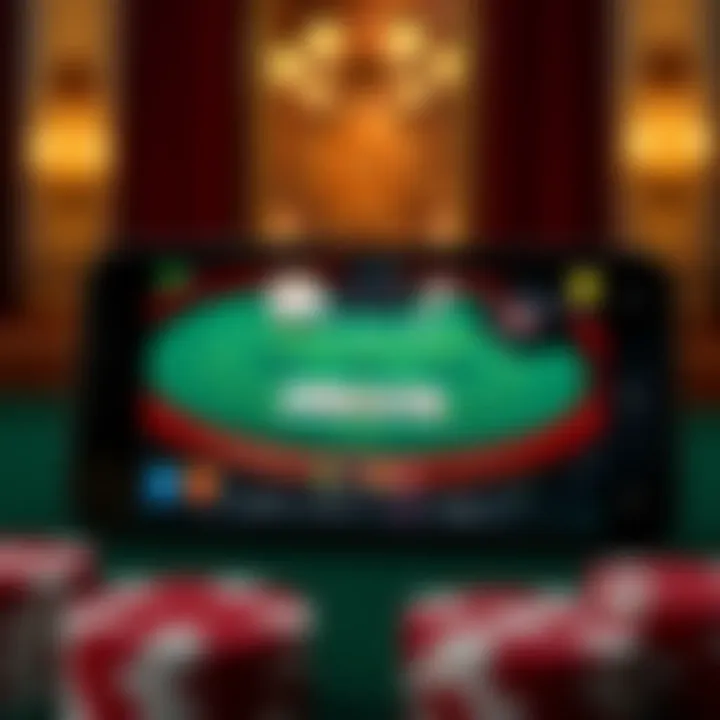 Baccarat Game Interface Elegant display of baccarat game interface on a mobile app