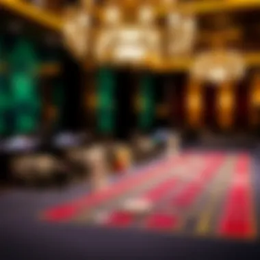 Luxurious baccarat table at Encore Boston Harbor