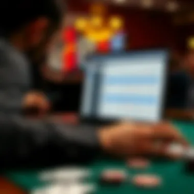 Diving into Betting Odds and Statistics Analyzing betting odds and statistics on a laptop