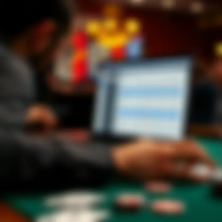 Diving into Betting Odds and Statistics Analyzing betting odds and statistics on a laptop