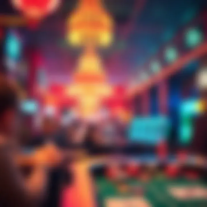 Immersive Nightlife in the Heart of Excitement Vibrant nightlife at a bustling casino