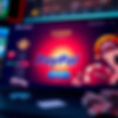 Online Casino Interface with PayPal Option A modern online casino interface showcasing PayPal as a payment option