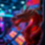 Intricate design of a dragon slot machine