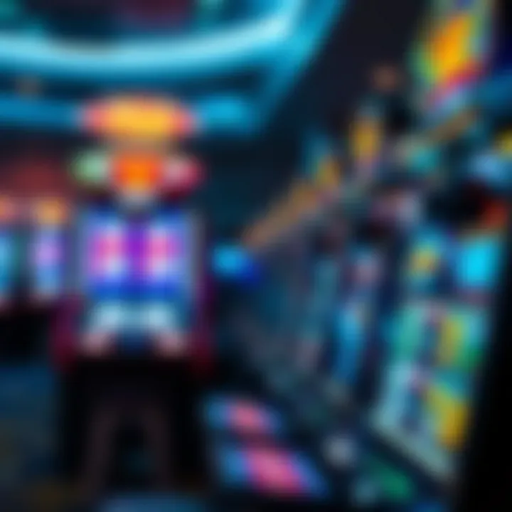 Technology's Impact on Slot Machines A futuristic depiction of technology's influence on slot machines.