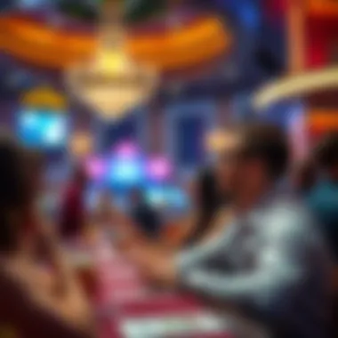Vibrant Entertainment Scene at Encore Boston Harbor Guests enjoying entertainment at Encore Boston Harbor, reflecting vibrant nightlife