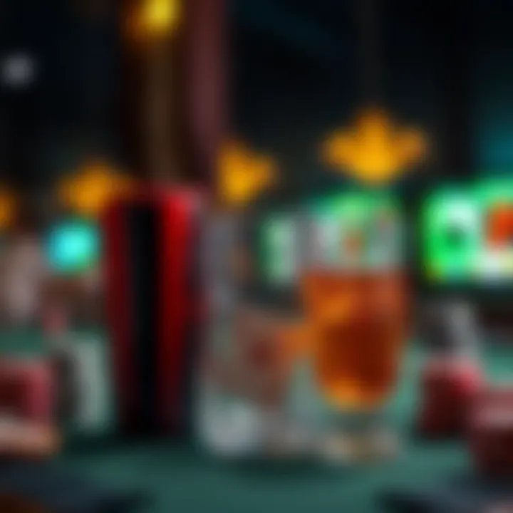 Innovative Poker-Themed Drinkware Innovative poker-themed drinkware at a game table