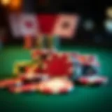 Stylish poker chip set ready for a game night