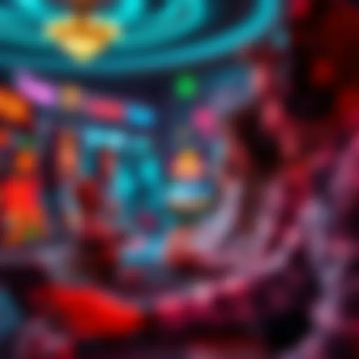 Players engaging with a virtual casino platform