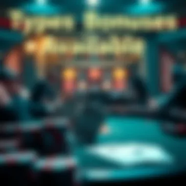 Illustration of various types of casino bonuses