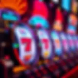Casino Slot Machine Reels Vibrant display of casino slot machine reels