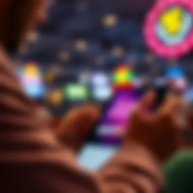 Player Immersed in Keno Gameplay A user engaged in playing a keno game on a tablet with excitement