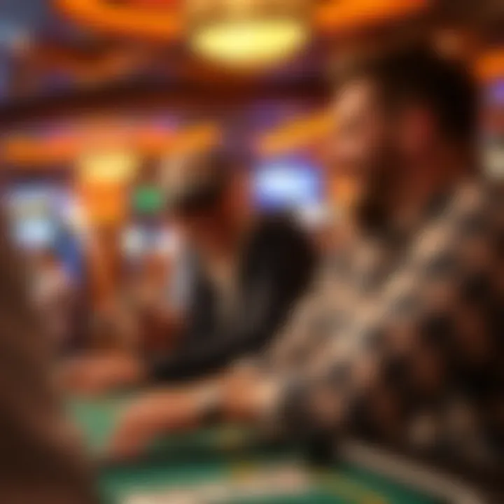 Thrill of Casino Atmosphere Players enjoying the thrill of the casino atmosphere