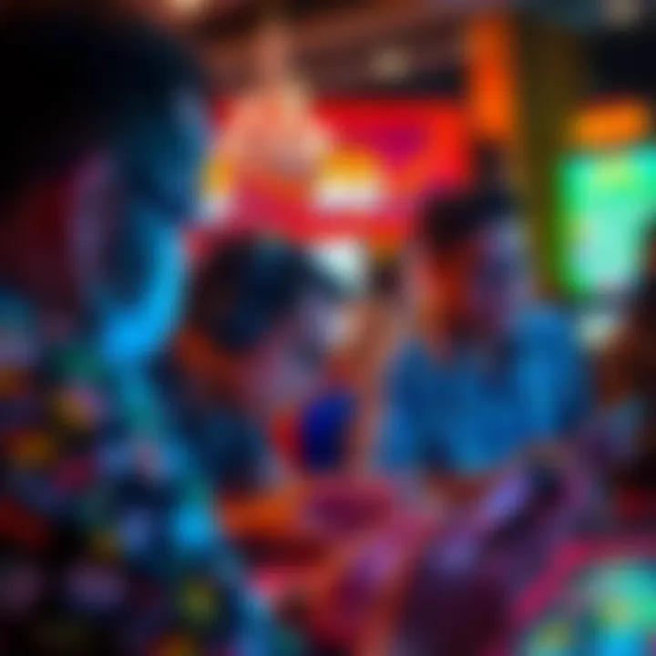 An engaging scene of players enjoying scratch card games on their devices