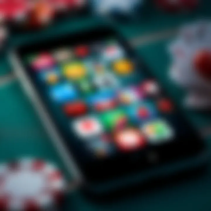 Top Free Poker Apps Overview An array of popular poker app icons on a smartphone screen