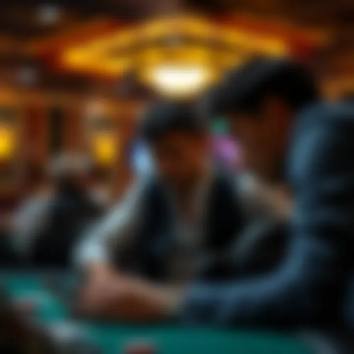 Skill Development in Poker A player strategizing while using a poker app