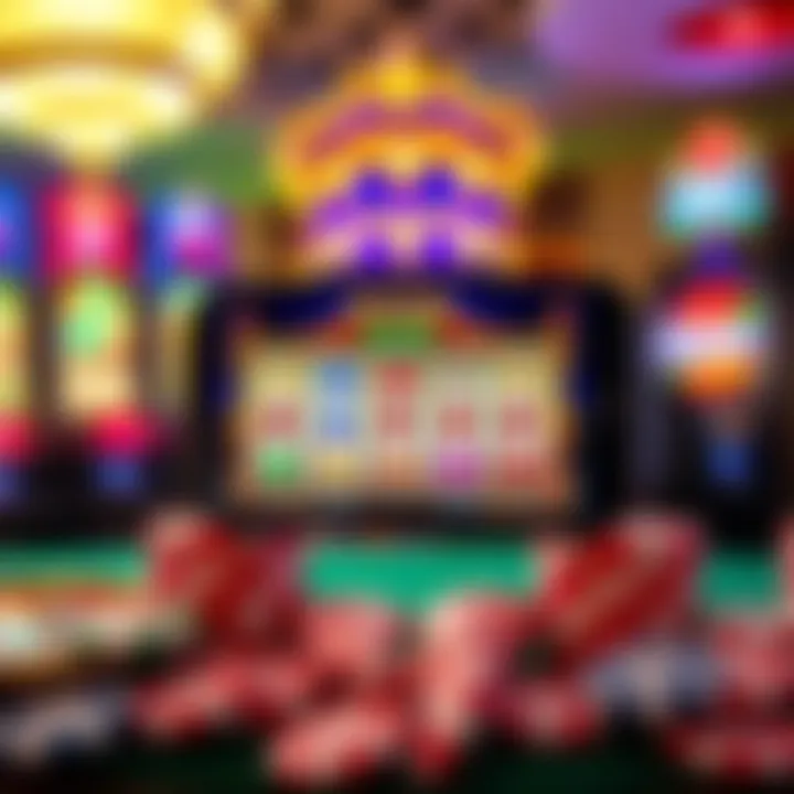 Mobile Slot Machine App Display Mobile device displaying a popular slot machine app with dynamic graphics