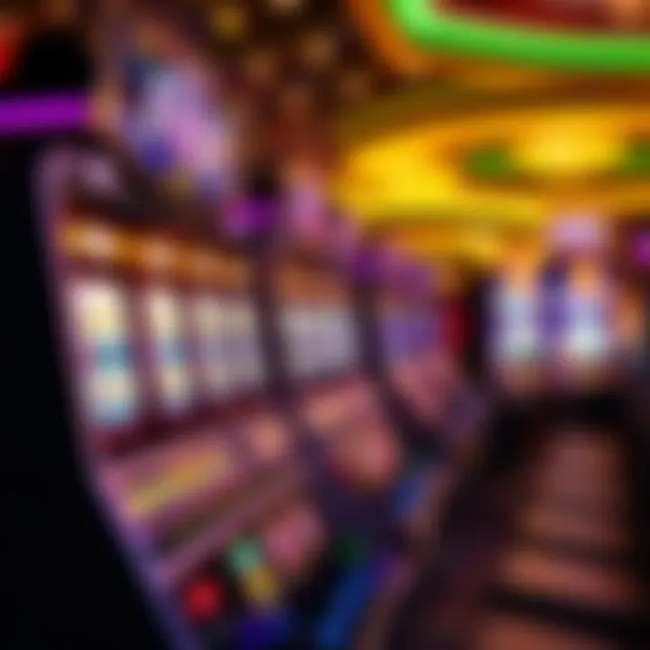 Slot Machines Featuring Free Play Close-up of slot machines with free play promotions