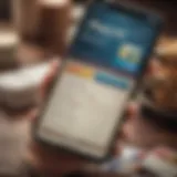 A close-up of a digital wallet on a smartphone displaying PayPal interface