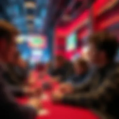 Live Betting Event Atmosphere A vibrant scene of a live betting event with engaged participants