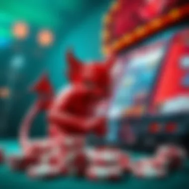Artistic representation of the Little Red Devil slot machine