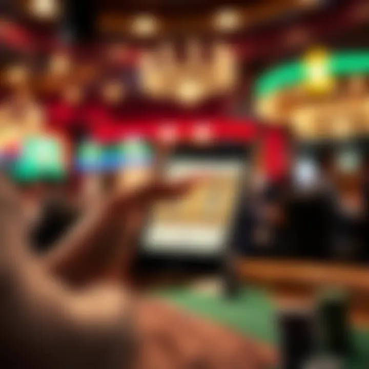 Mobile Purchase of Live Casino Tickets Player using a mobile device to purchase live casino tickets