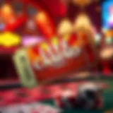Live casino ticket showcasing vibrant design