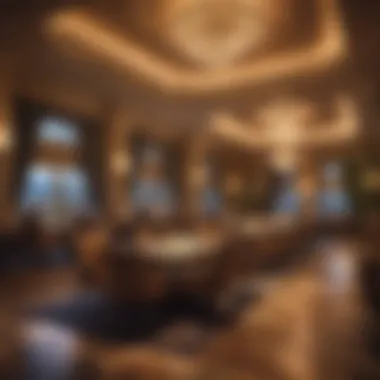 Luxurious Dining Area at MGM Casino Luxurious dining area within MGM Casino highlighting hospitality