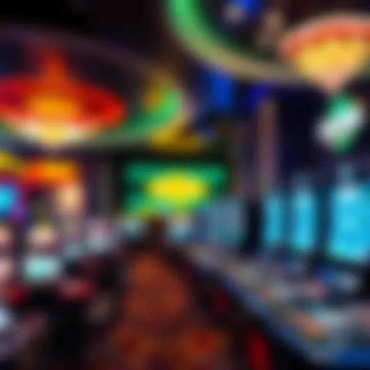 Interior gaming area showcasing diverse gaming options