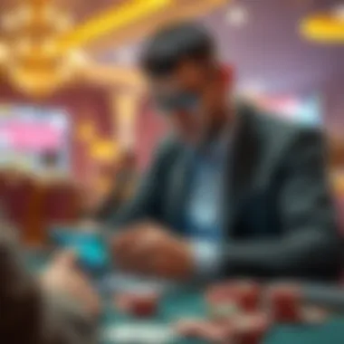 User interacting with a cash reward system