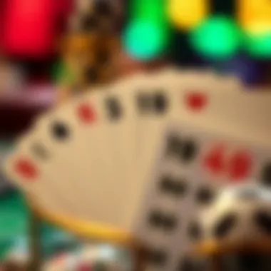 Multi Card Keno Card Selection A close-up of Multi Card Keno cards showcasing different numbers selected by players