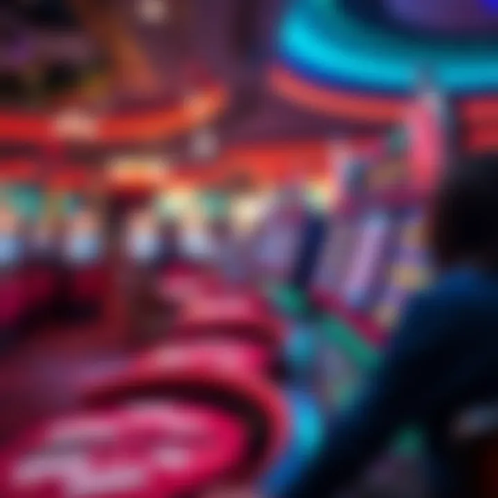 Vibrant Multi Card Keno Atmosphere An engaging scene of a Multi Card Keno game in progress, highlighting the vibrant atmosphere