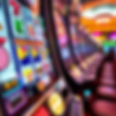 Close-up of a unique slot machine interface with advanced technology